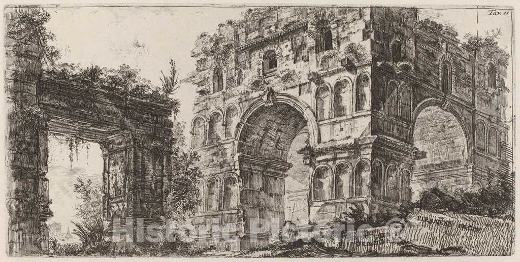 Art Print : Giovanni Battista Piranesi, Tempio di Diana, 1748 - Vintage Wall Art