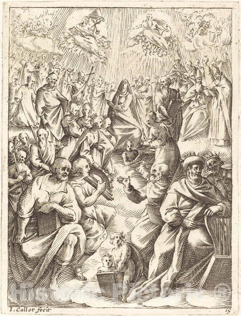 Art Print : Jacques Callot, Paradise, c.1610 - Vintage Wall Art