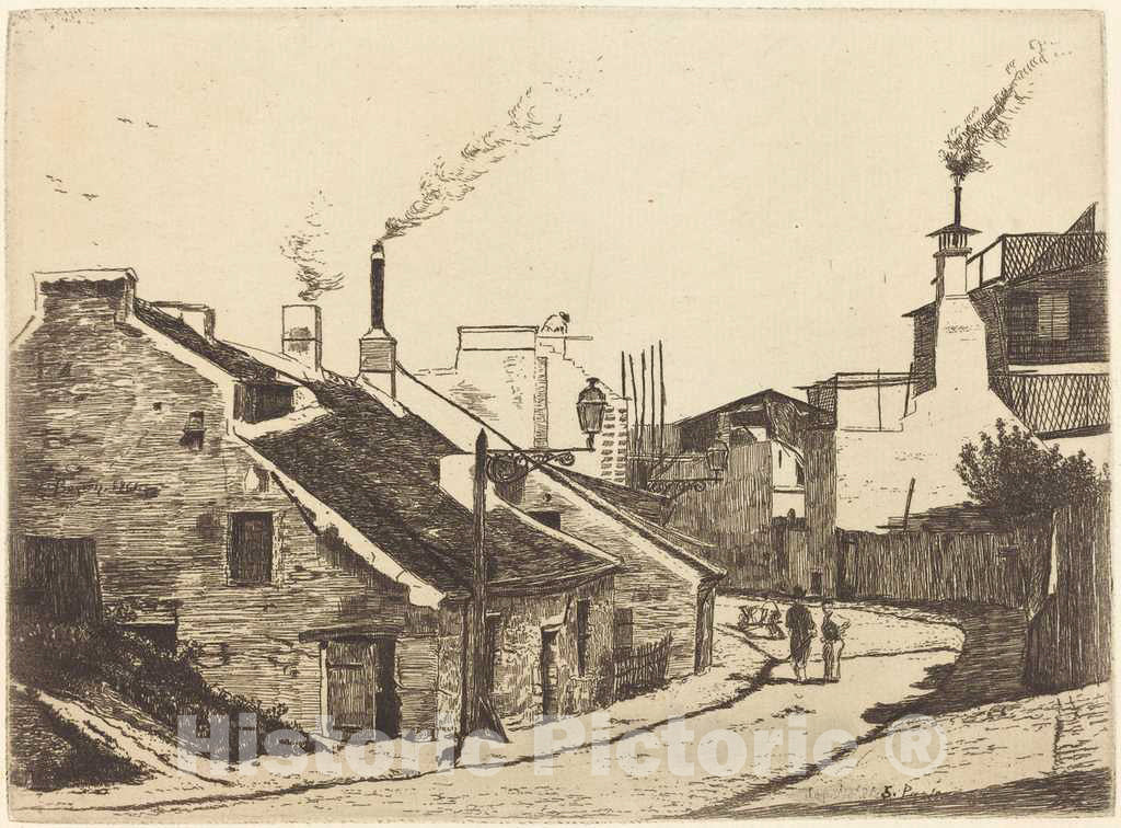 Art Print : FranÃ§ois Bonvin, Rue de Champ de l'Alouette, 1861 - Vintage Wall Art