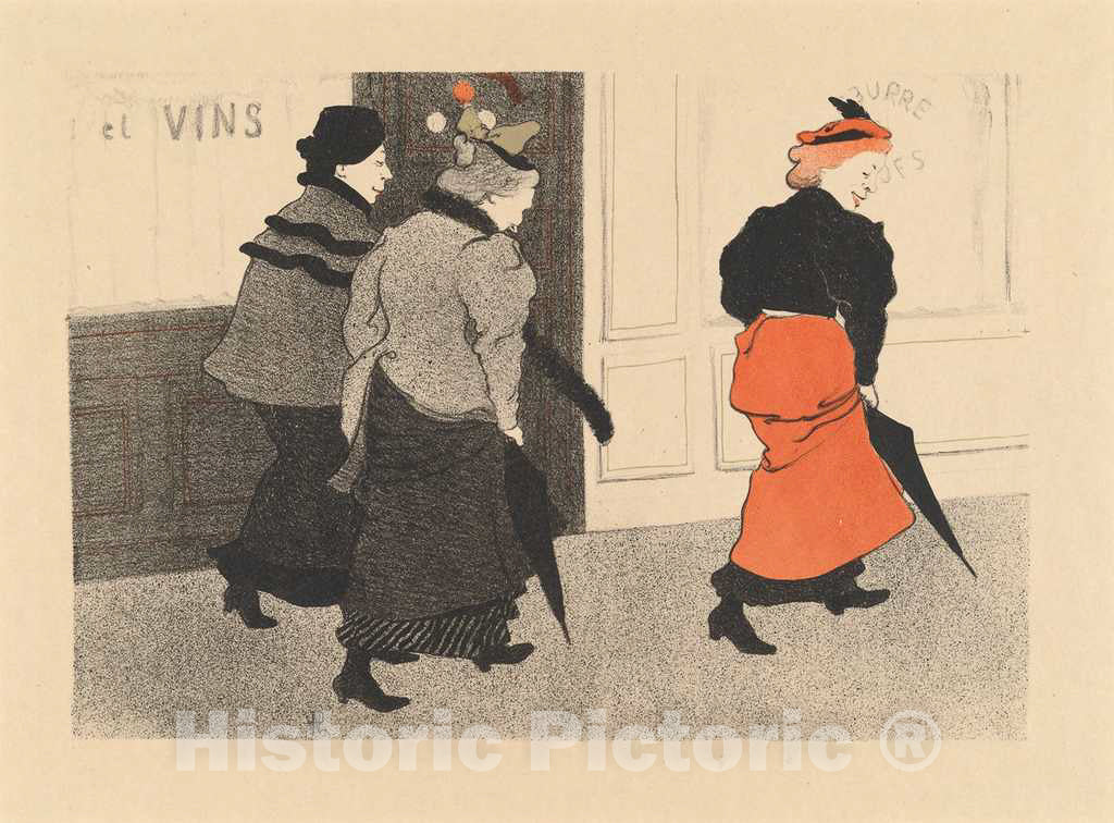 Art Print : Hermann-Paul, Milliners (Modistes), 1894 - Vintage Wall Art