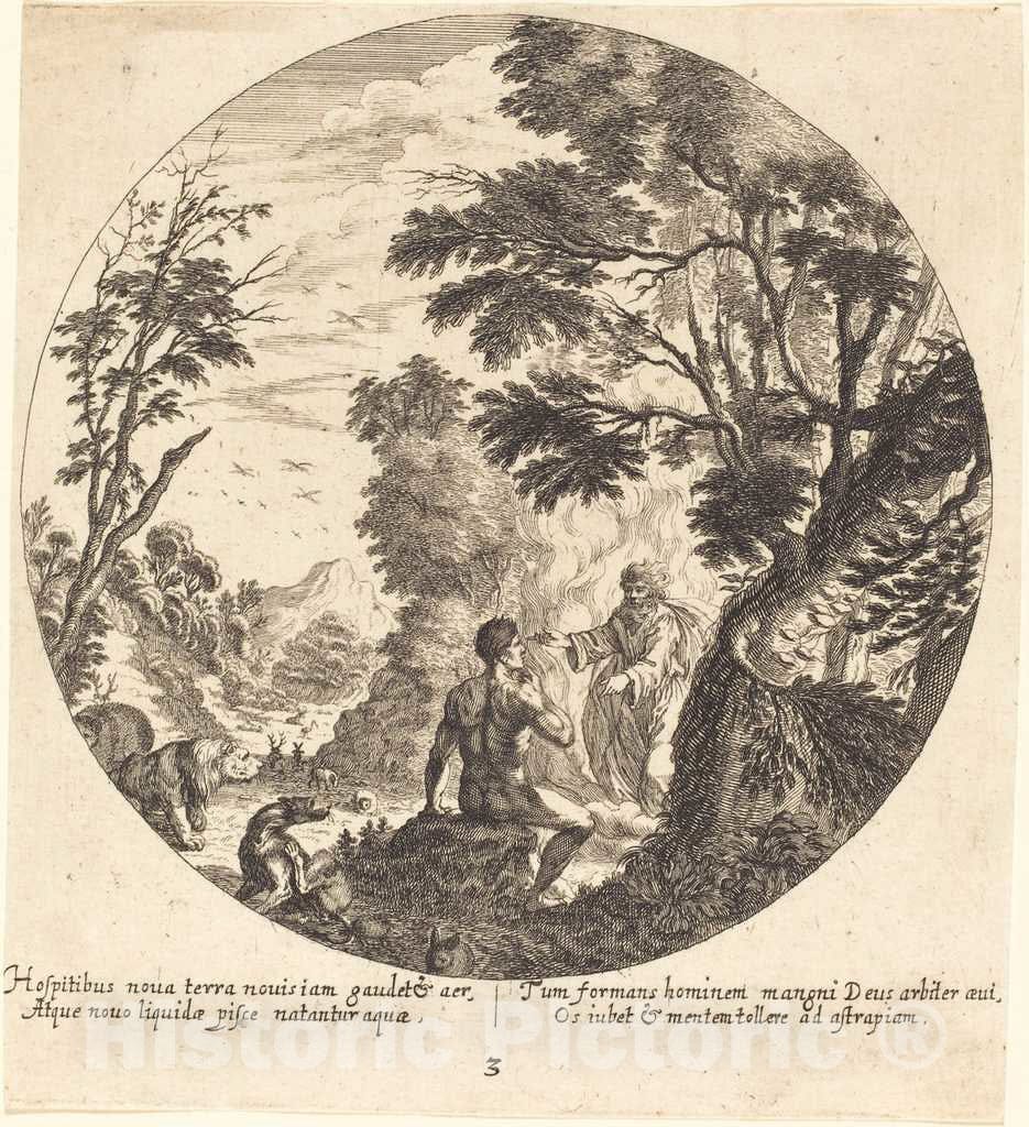 Art Print : Wolfgang, The Elder, God Creating Man, 1665 - Vintage Wall Art