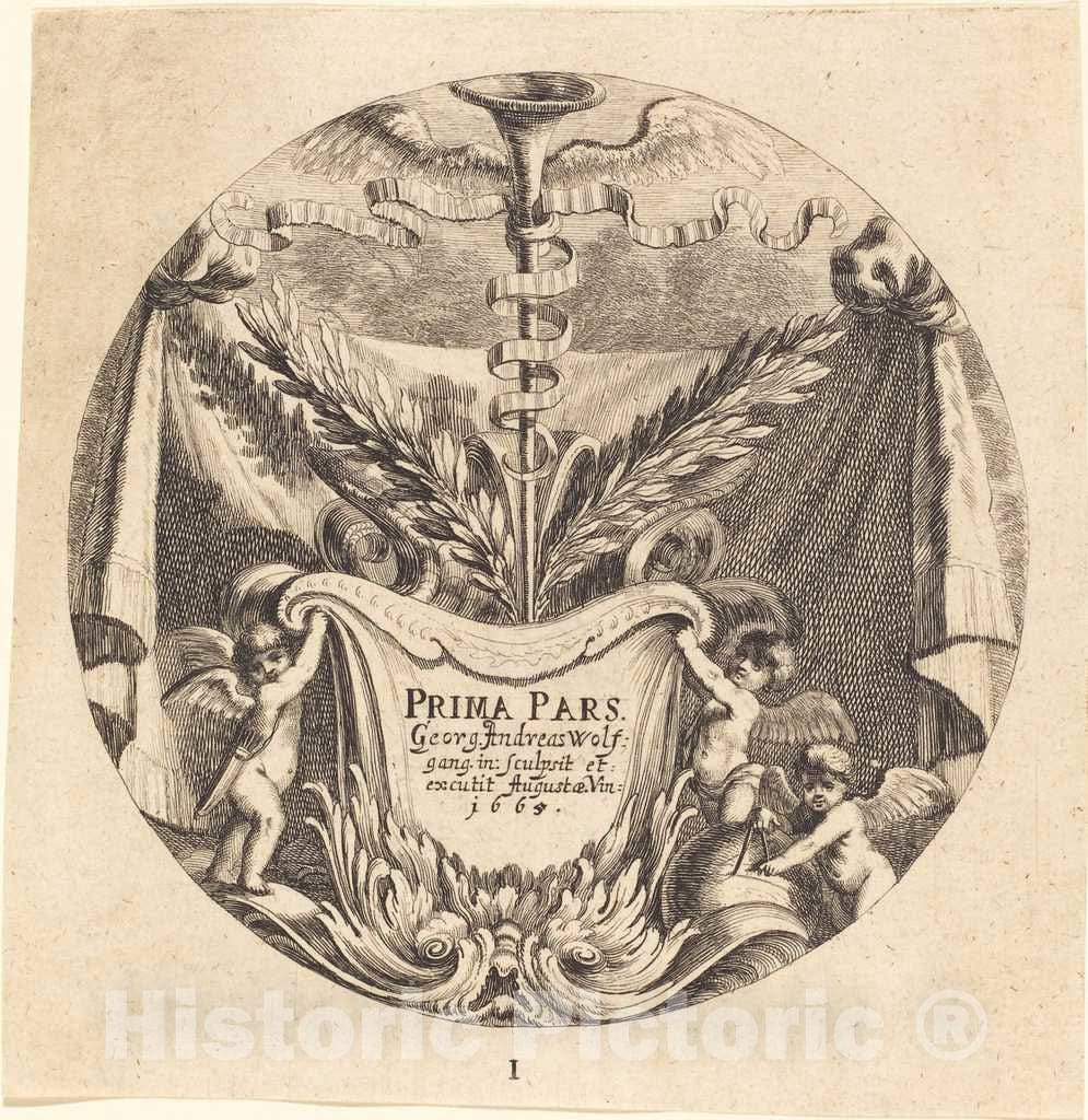 Art Print : Wolfgang, The Elder, Title Page, 1665 - Vintage Wall Art