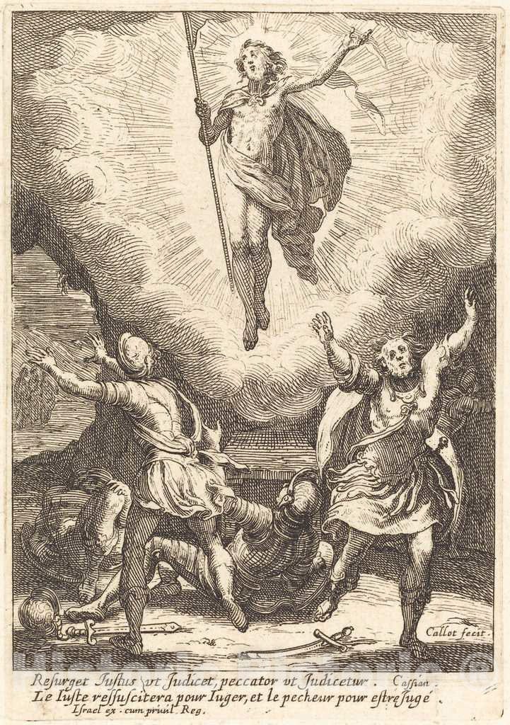 Art Print : Jacques Callot, The Resurrection - Vintage Wall Art