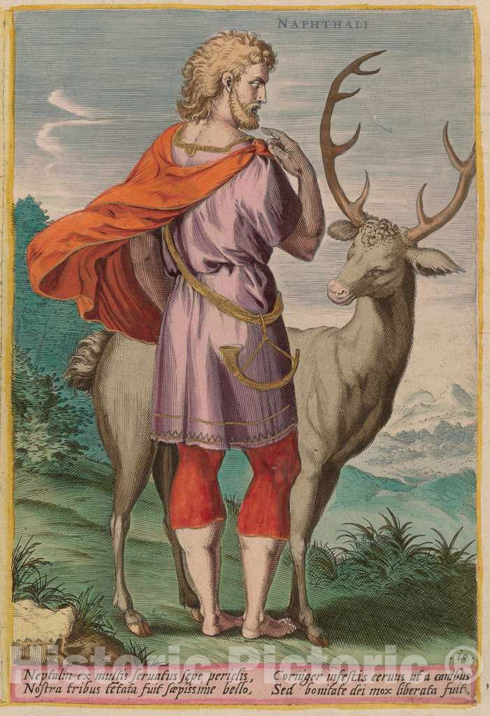 Art Print : Sadeler I After Van den Broecke, Napthali, c. 1585 - Vintage Wall Art
