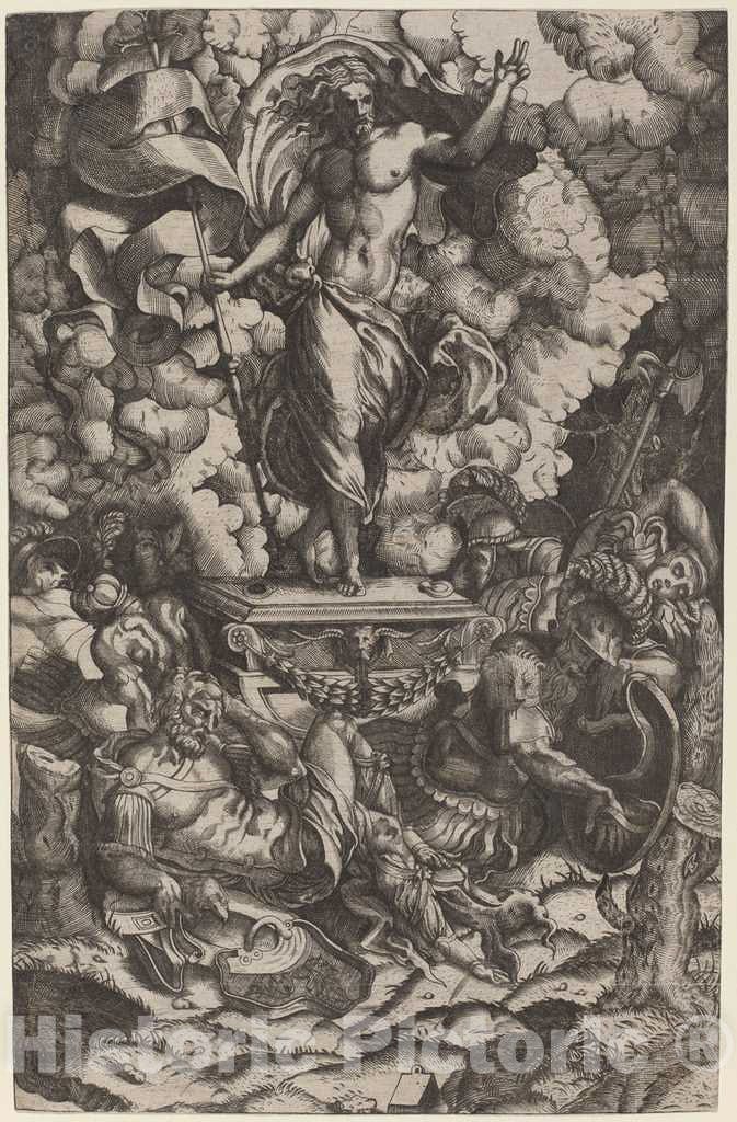 Art Print : Salviati, The Resurrection, 1546-1550 - Vintage Wall Art