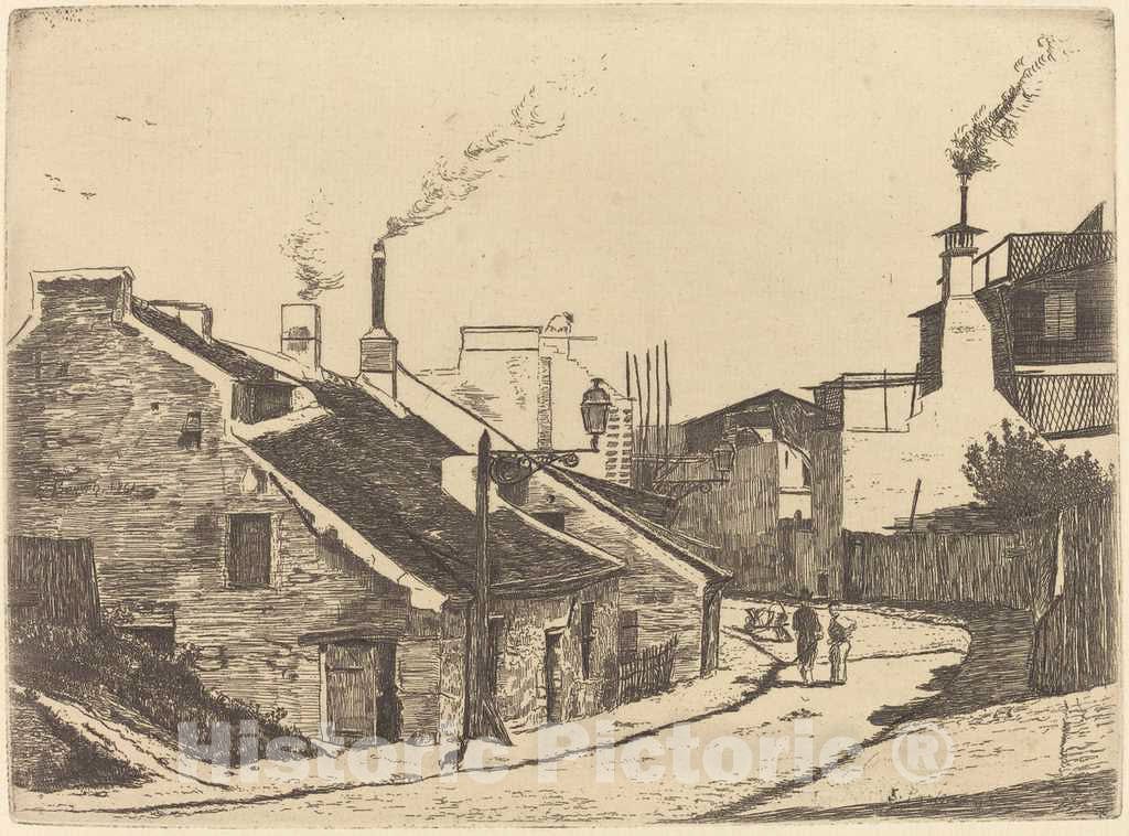 Art Print : FranÃ§ois Bonvin, Rue du Champ de l'Alouette, 1861 - Vintage Wall Art