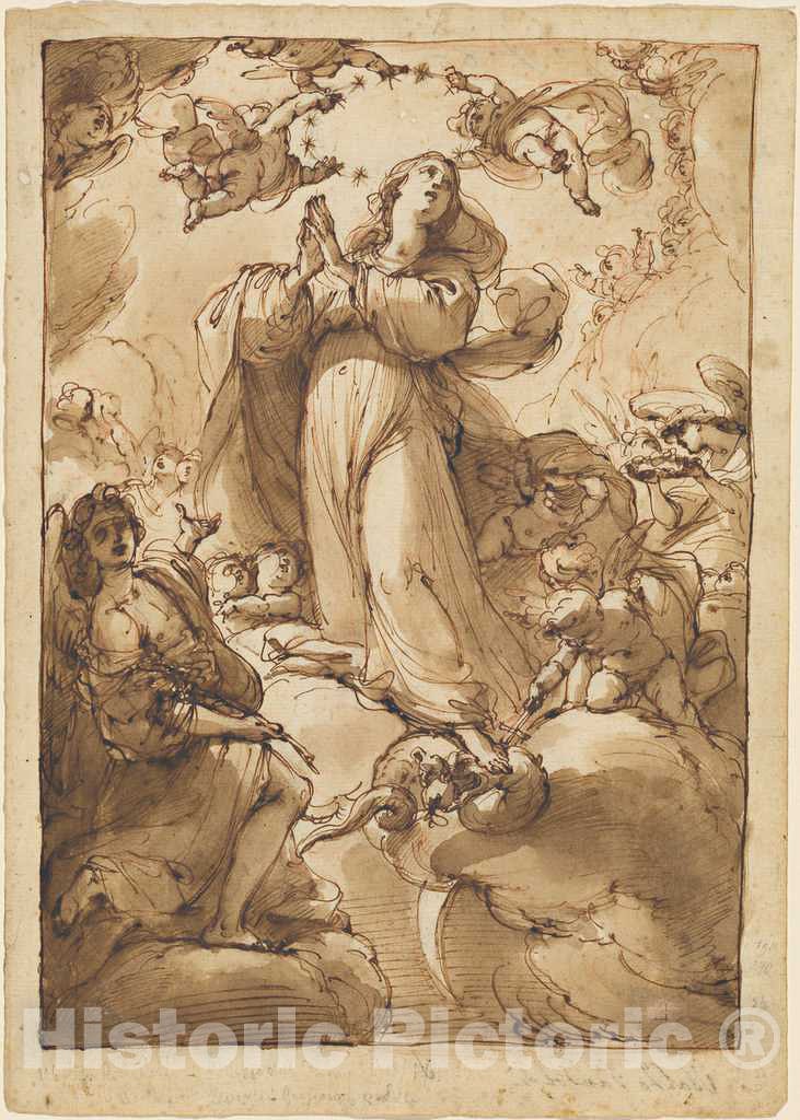 Art Print : Ubaldo Gandolfi, The Virgin of The Immaculate Conception, c.1773 - Vintage Wall Art