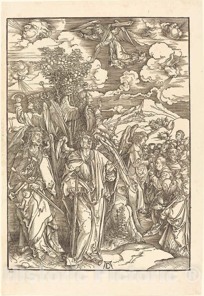 Art Print : Albrecht DÃ¼rer, The Four Angels Holding The Winds, 1498 - Vintage Wall Art