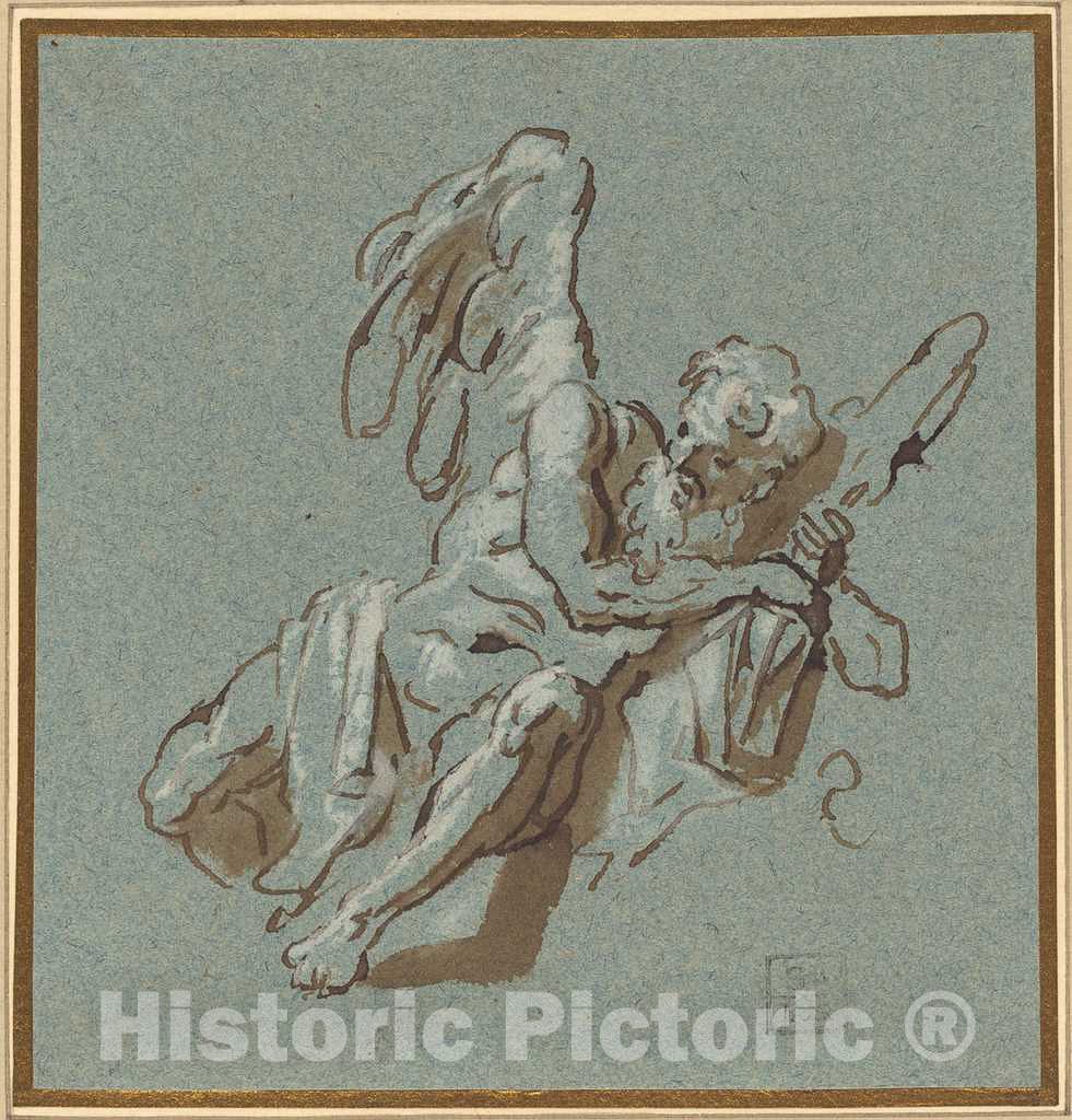 Art Print : Sebastiano Ricci, Chronos - Vintage Wall Art