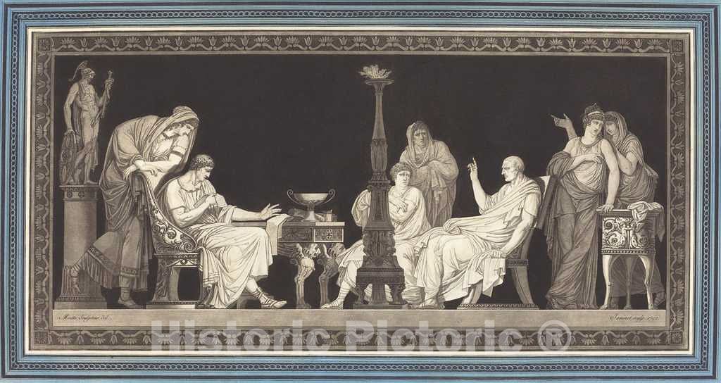 Art Print : Janinet After Moitte, The Catiline Conspiracy, 1792 - Vintage Wall Art