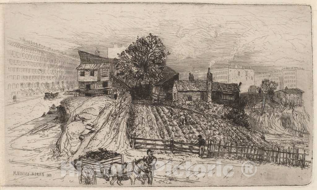 Art Print : Mary Nimmo Moran, A City Farmâ€”New York, 1881 - Vintage Wall Art