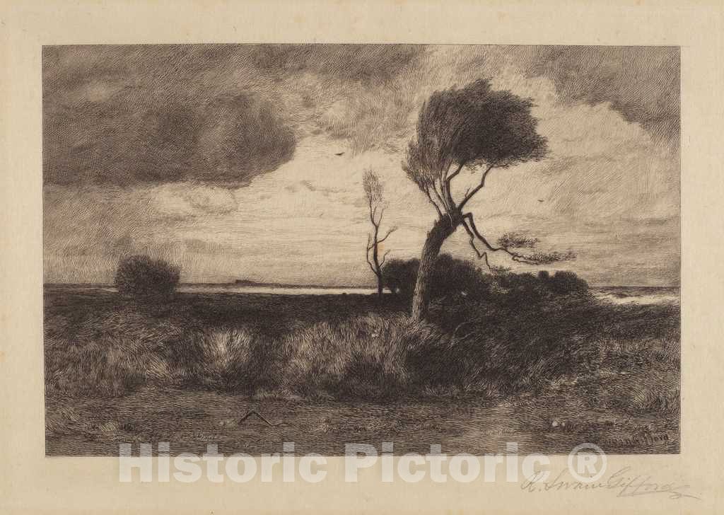 Art Print : Robert Swain Gifford, Near The Coast [Large Plate], 1886 - Vintage Wall Art