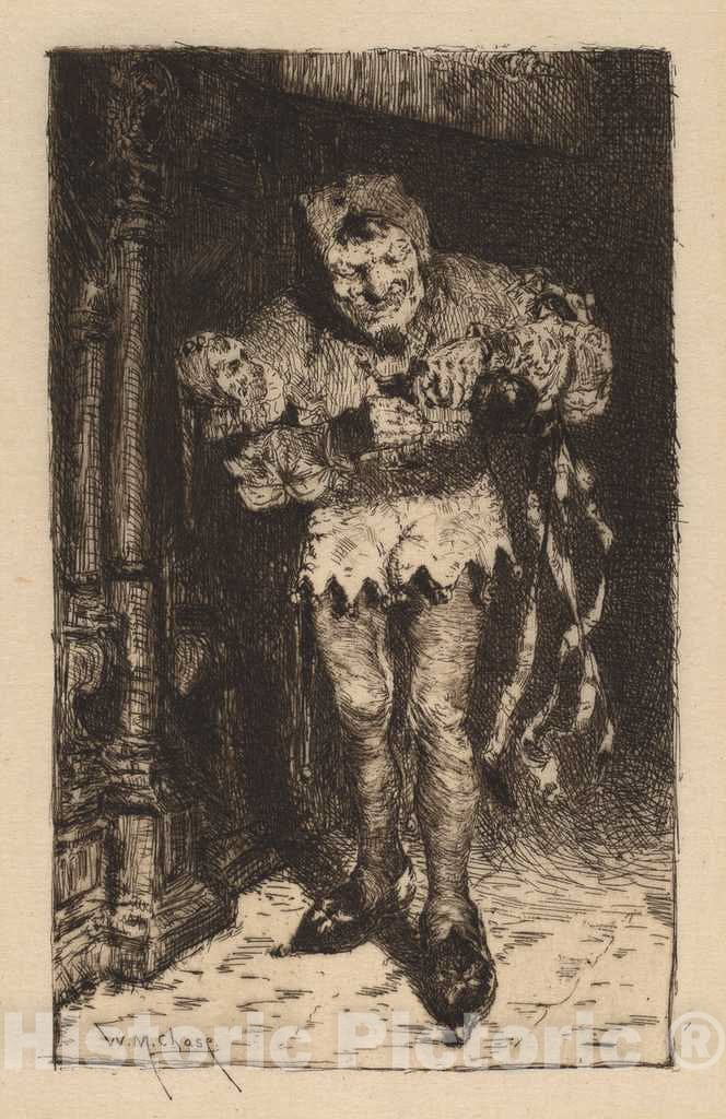 Art Print : William Merritt Chase, Keying Up: The Court Jester, c. 1875 - Vintage Wall Art