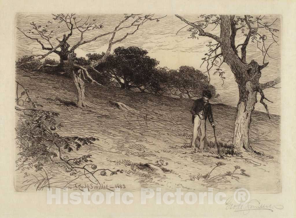 Art Print : George Henry Smillie, Old New England Orchard, 1883 - Vintage Wall Art