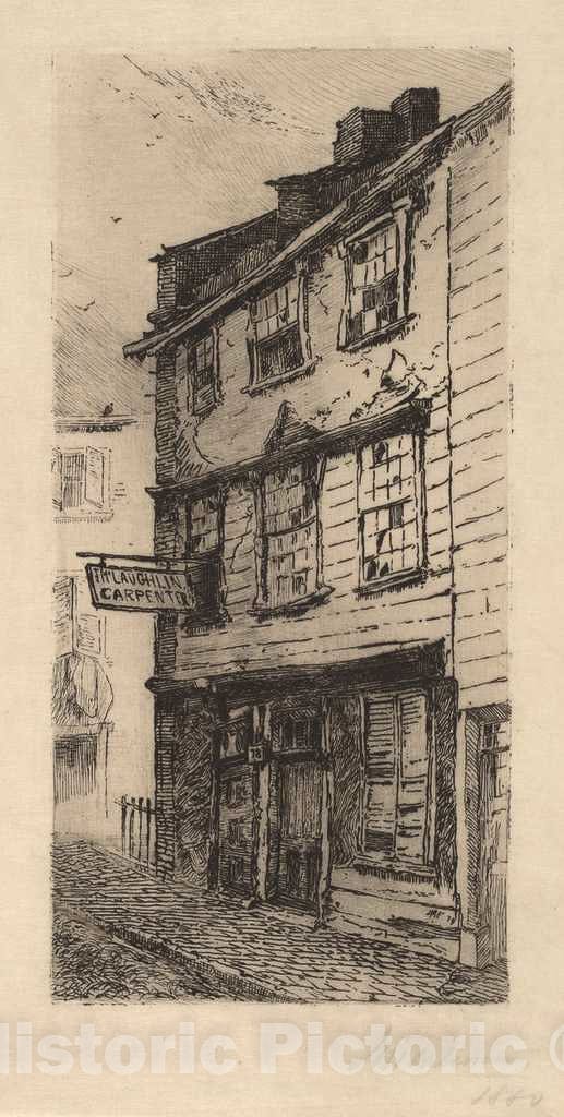 Art Print : John Mackie Falconer, 78 Cross Street, Boston, Massachusetts, 1879-1880 - Vintage Wall Art