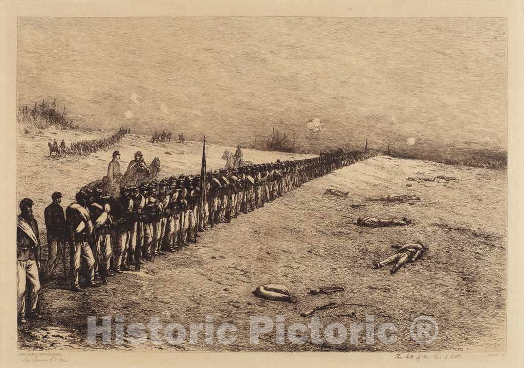 Art Print : Edwin Forbes, The Halt of The Line of Battle, 1876 - Vintage Wall Art