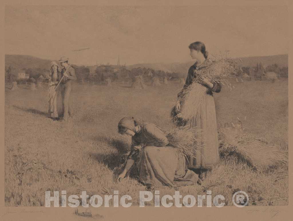 Art Print : James S. King, The Gleaners, 1888 - Vintage Wall Art