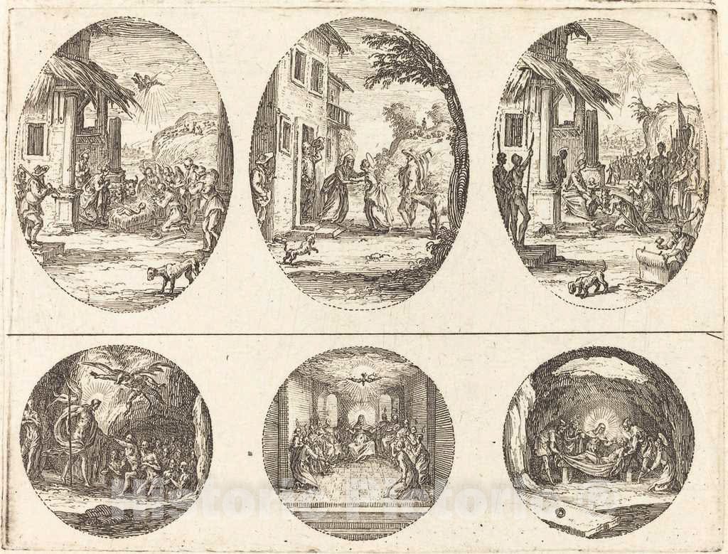 Art Print : Jacques Callot, Mysteries of The Passion, c. 1631 - Vintage Wall Art