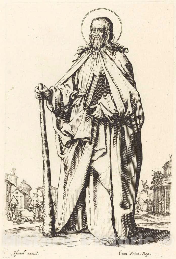 Art Print : Jacques Callot, Saint James The Less, 1631 - Vintage Wall Art