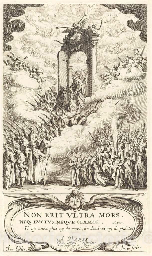 Art Print : Jacques Callot, Frontispiece for The Calendar of Saints - Vintage Wall Art