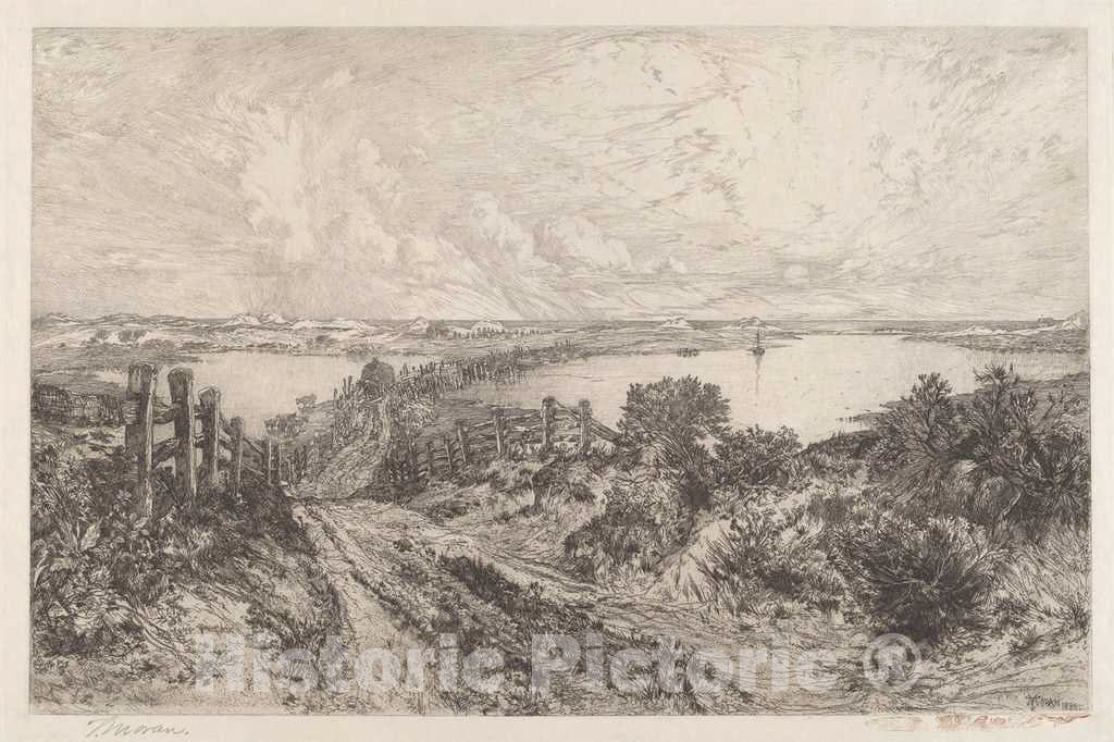 Art Print : Thomas Moran, Morning, 1886 - Vintage Wall Art