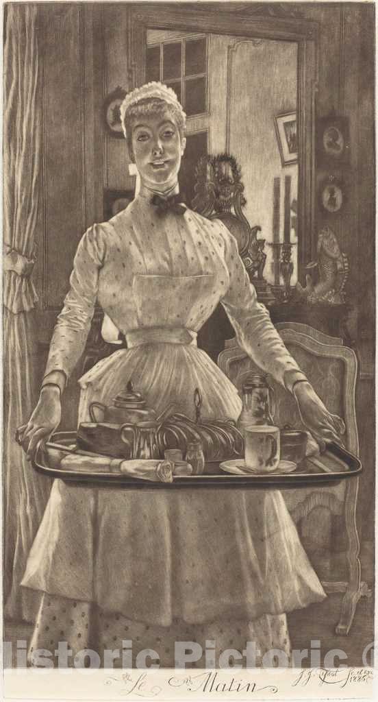 Art Print : James Jacques Joseph Tissot, Le Matin (Morning), 1886 - Vintage Wall Art