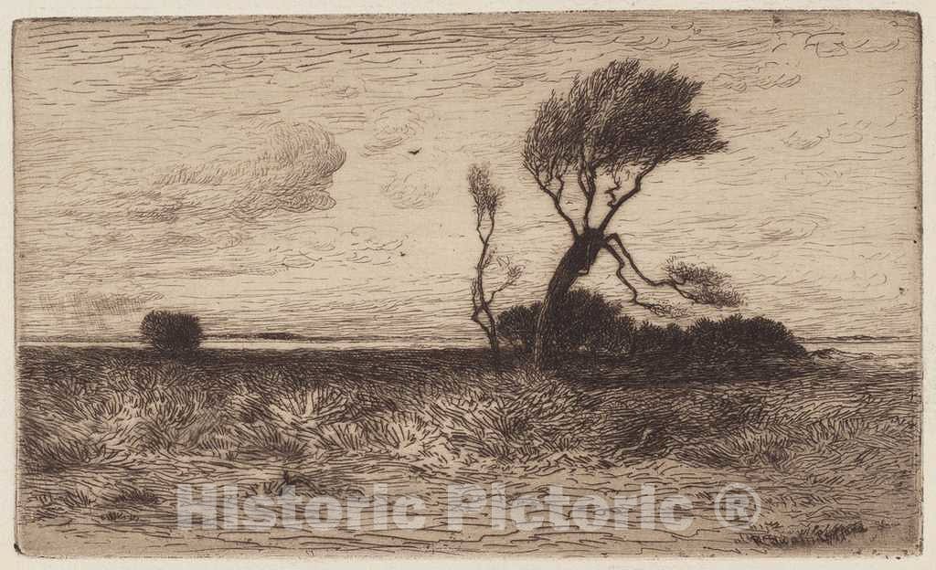 Art Print : Robert Swain Gifford, Near The Coast [Small Plate], 1886 - Vintage Wall Art