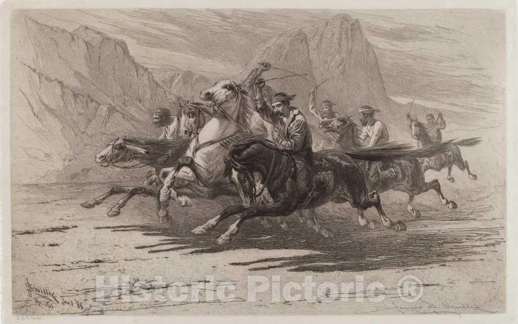 Art Print : Smillie, Rough Sport in The Yosemite, 1886 - Vintage Wall Art