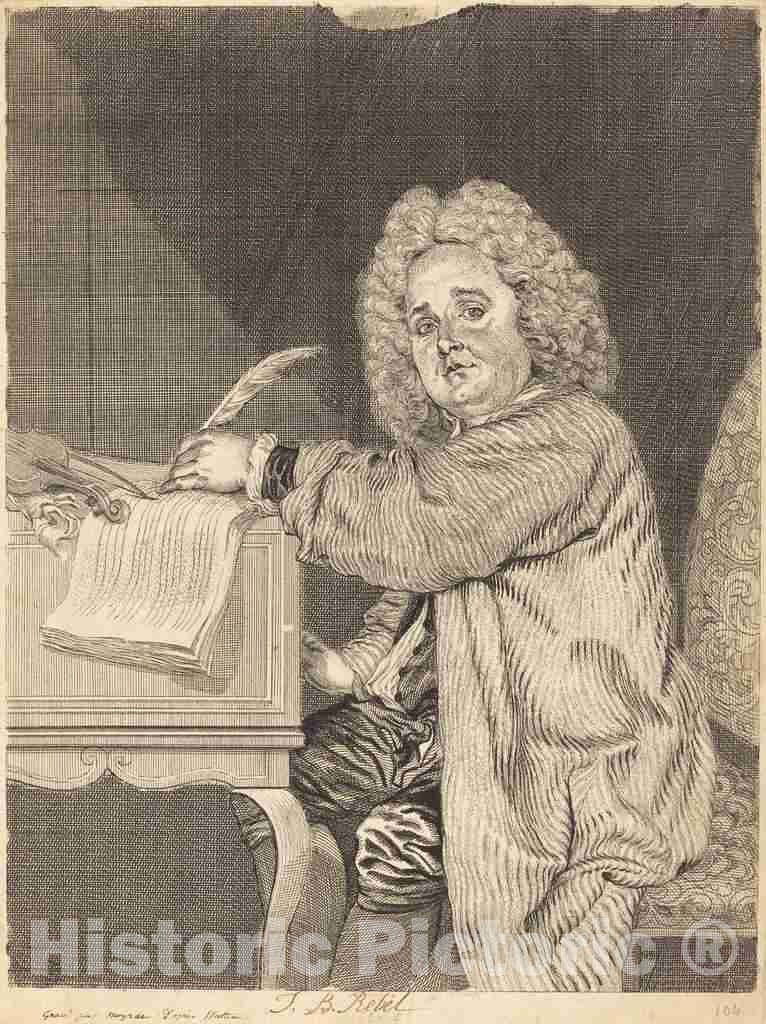 Art Print : Jean Moyreau, J.-B. Rebel, c. 1730 - Vintage Wall Art