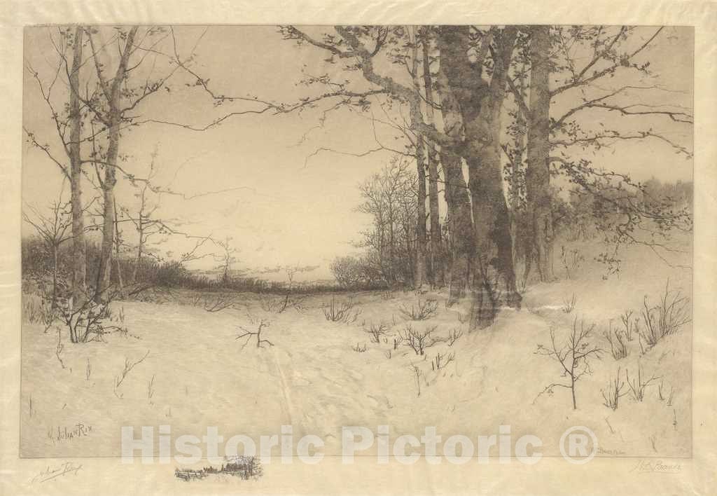 Art Print : W.C. Bauer, Midwinter, 1888 - Vintage Wall Art