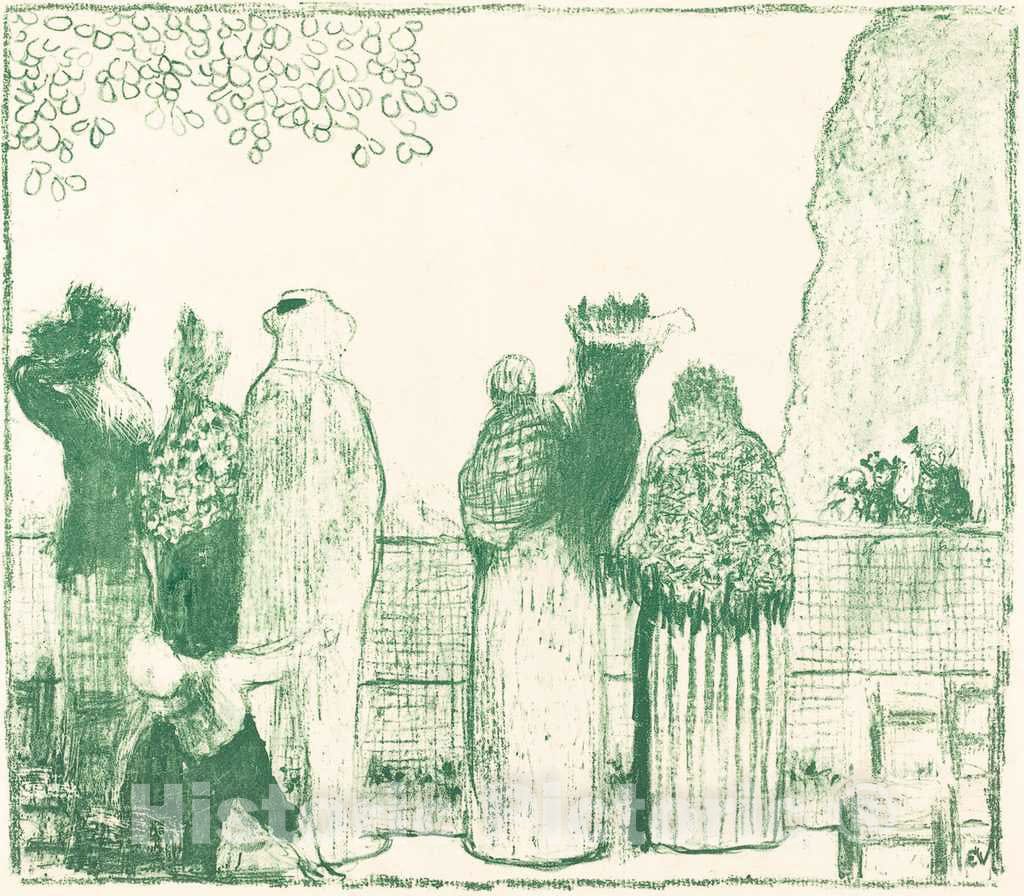 Art Print : Edouard Vuillard, The Tuileries Gardens, 1895 - Vintage Wall Art