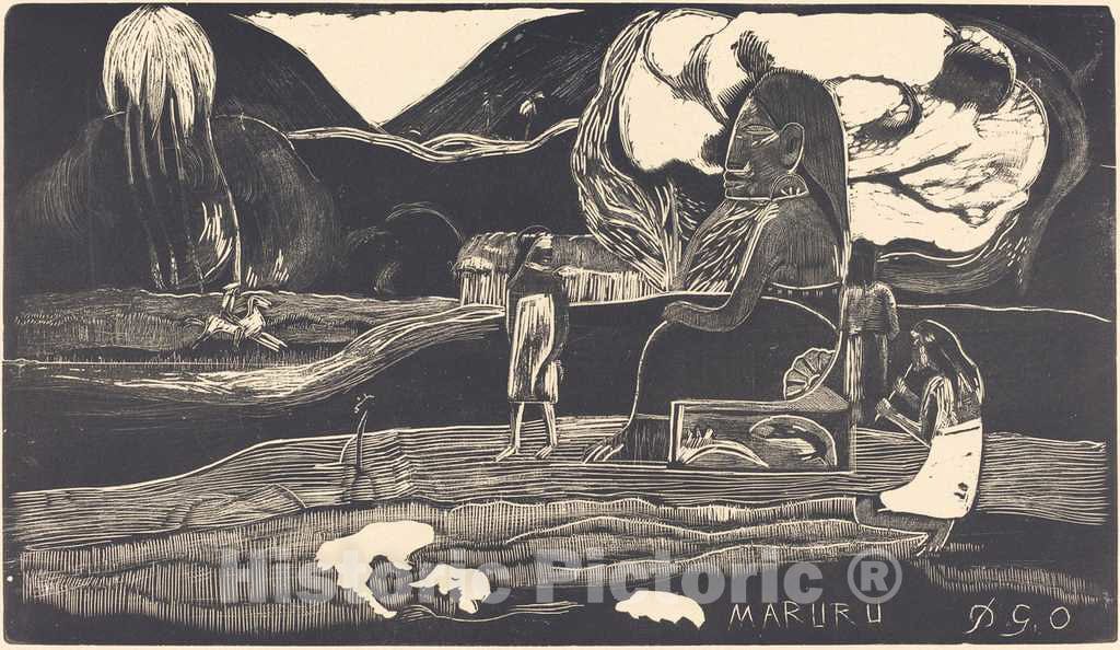 Art Print : Paul Gauguin, Maruru (Thank You) - Vintage Wall Art