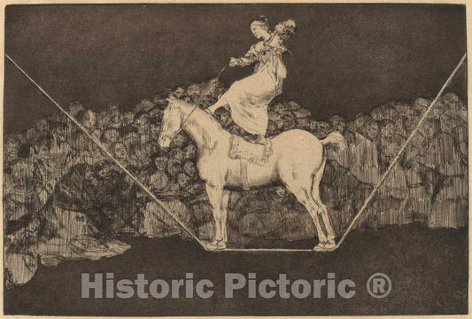 Art Print : Francisco de Goya, Disparate puntual (Sure Folly), in or After 1816 - Vintage Wall Art