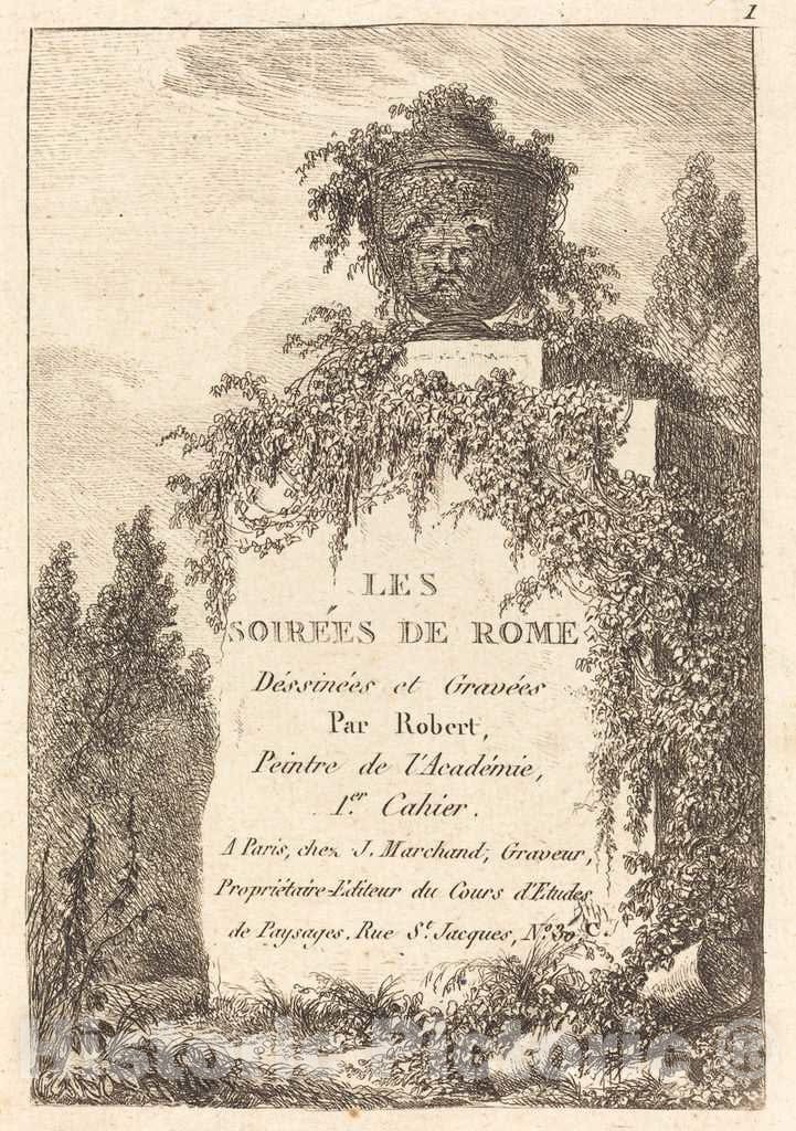 Art Print : Hubert Robert, Title Page - Vintage Wall Art