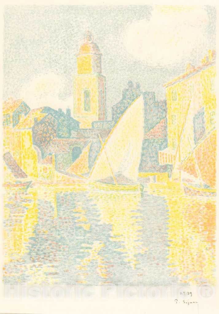 Art Print : Paul Signac, St. Tropez: The Port (Saint-Tropez: Le Port), c.1898 - Vintage Wall Art