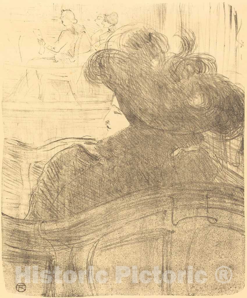 Art Print : Henri de Toulouse-Lautrec, ClÃ©o de MÃ©rode, 1896 - Vintage Wall Art