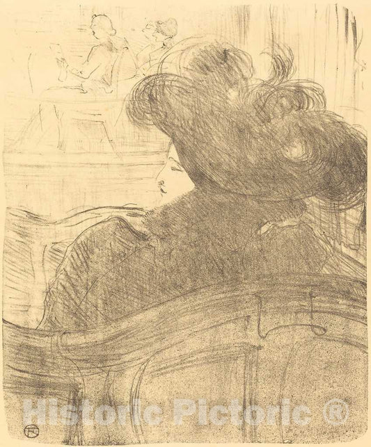 Art Print : Henri de Toulouse-Lautrec, ClÃ©o de MÃ©rode, 1896 - Vintage Wall Art