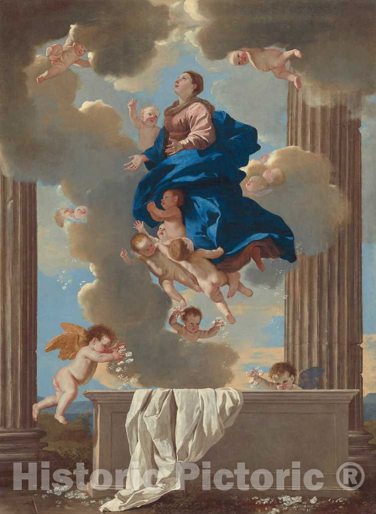 Art Print : Nicolas Poussin, The Assumption of The Virgin, c.1631 - Vintage Wall Art