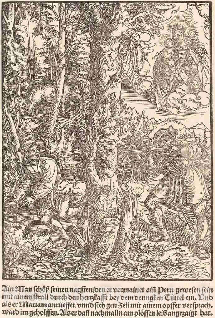 Art Print : Ain Man Schoss seinen nagsten, c. 1503 - Vintage Wall Art