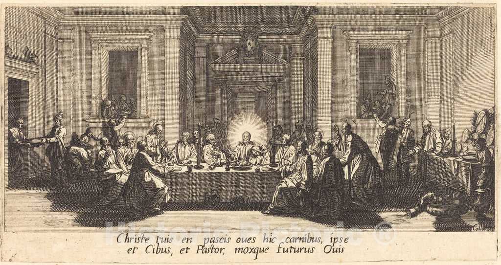 Art Print : Jacques Callot, The Last Supper, c. 1618 - Vintage Wall Art