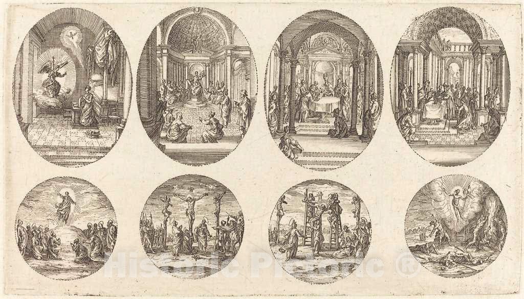 Art Print : Jacques Callot, Mysteries of The Passion, c. 1631 - Vintage Wall Art