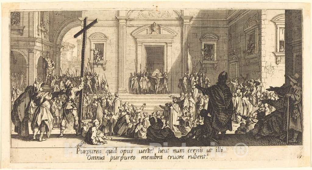 Art Print : Jacques Callot, The ECCE Homo, c. 1618 - Vintage Wall Art