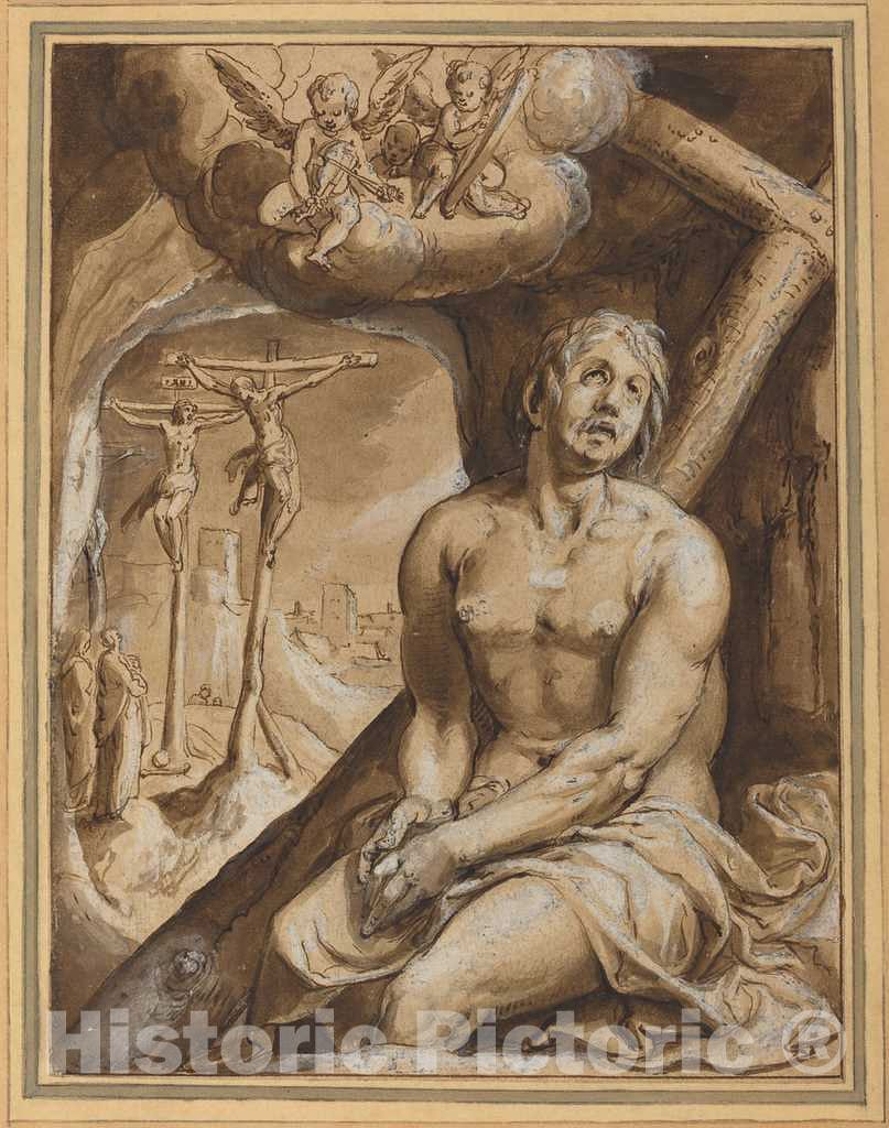 Art Print : Karel Van Mander I, The Good Thief - Vintage Wall Art