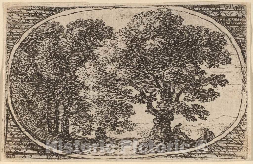 Art Print : Herman Van Swanevelt, Path Between Trees - Vintage Wall Art