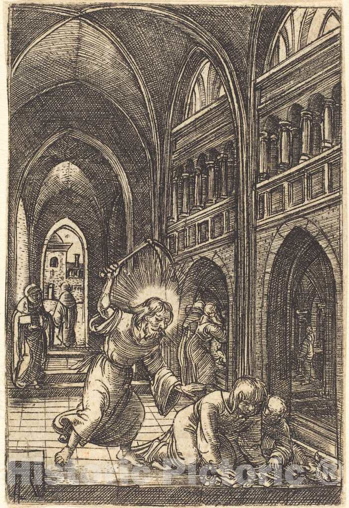 Art Print : Albrecht Altdorfer, Christ Expelling The Money Changers, c. 1519 - Vintage Wall Art