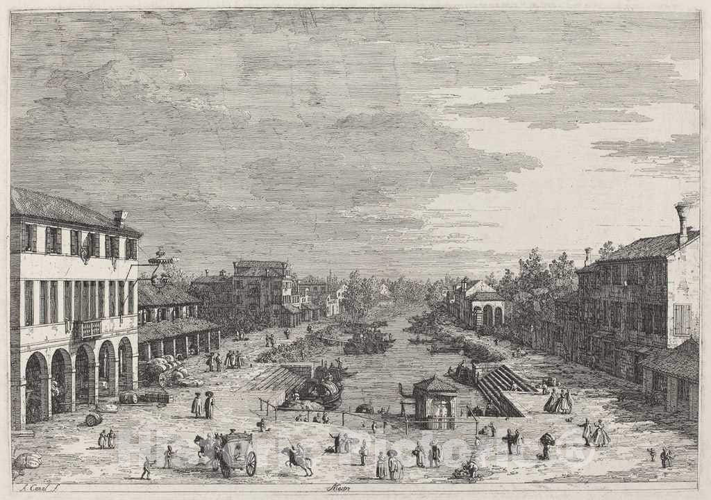 Art Print : Canaletto, Mestre, c.1741 - Vintage Wall Art