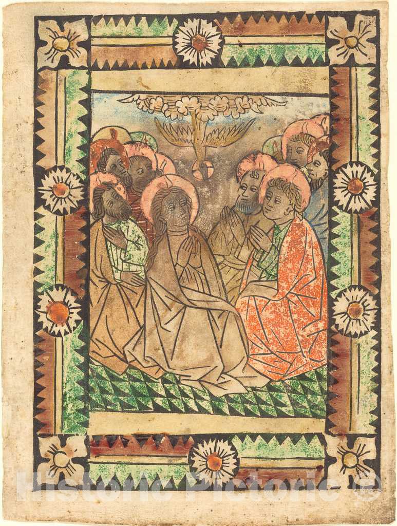 Art Print : The Descent of The Holy Ghost, c. 1450 - Vintage Wall Art
