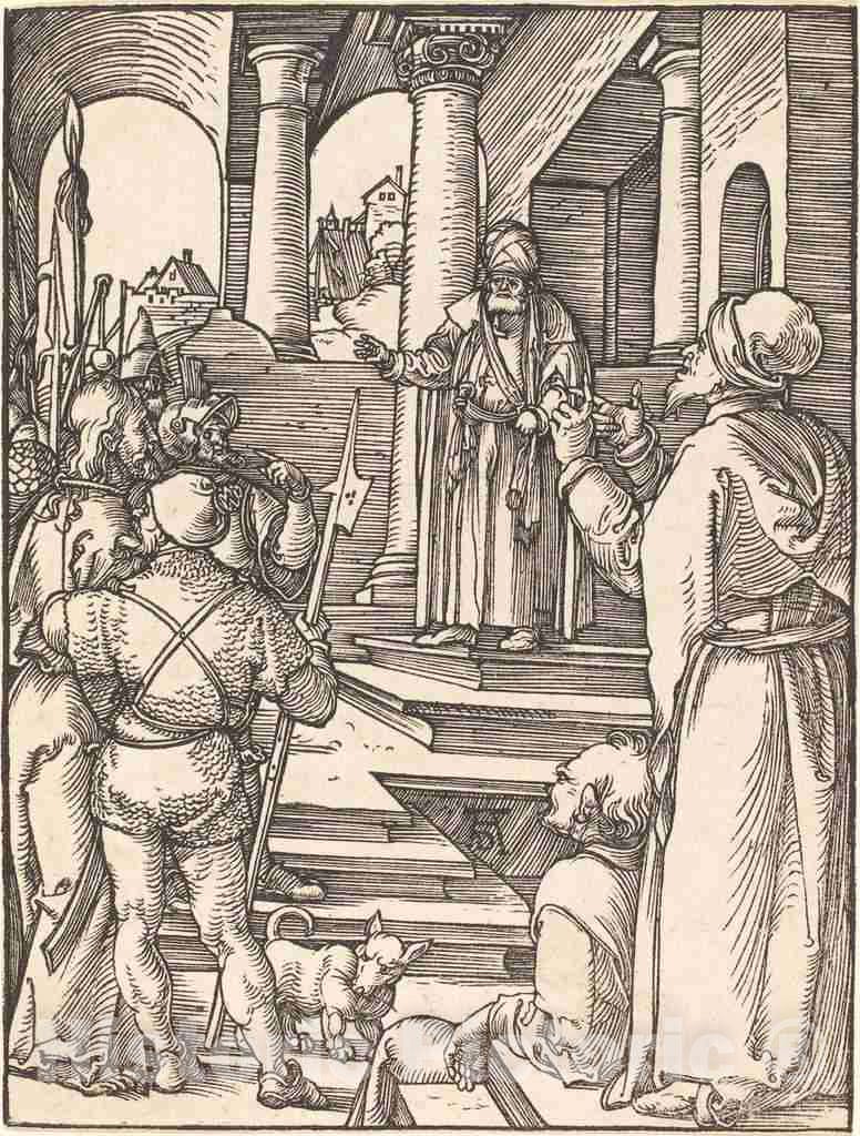 Art Print : Albrecht DÃ¼rer, Christ Before Pilate, c.1510 - Vintage Wall Art