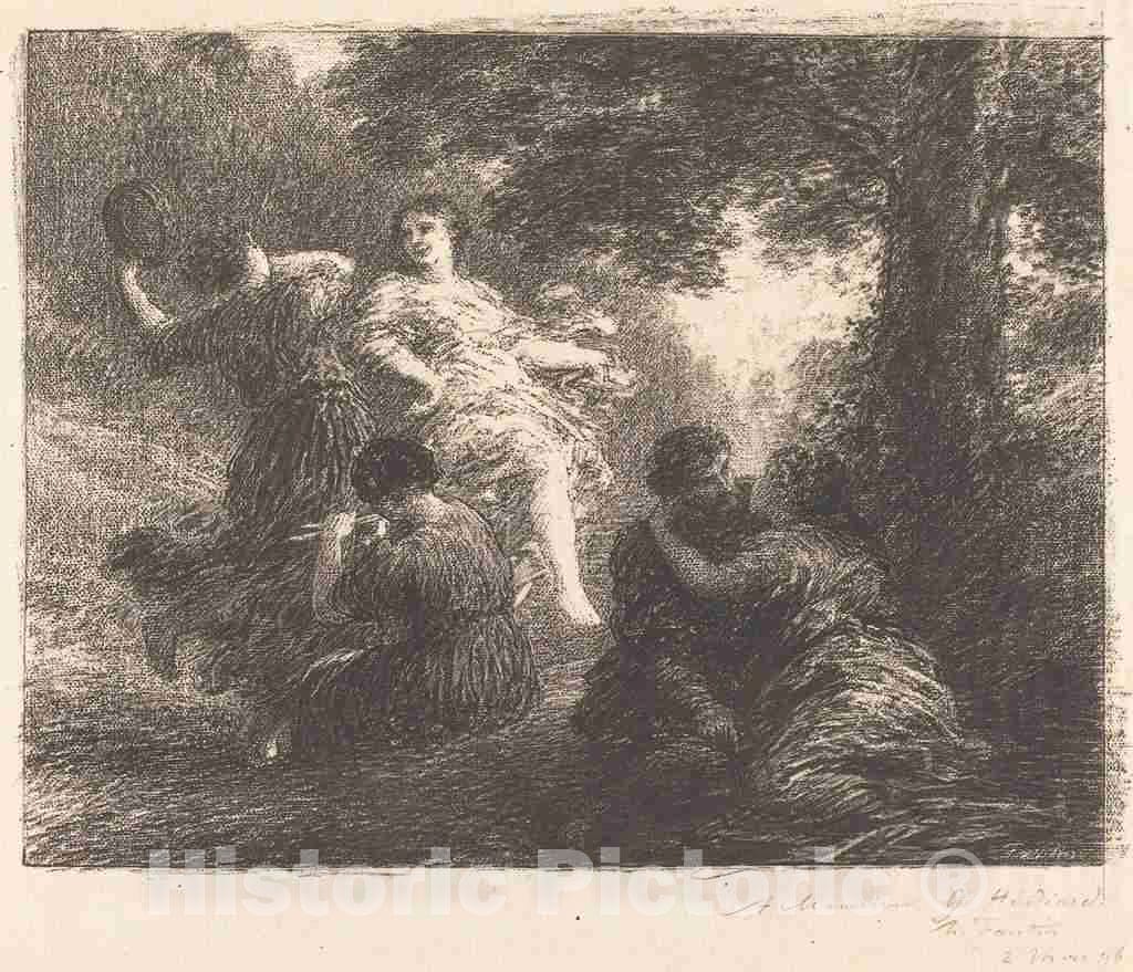 Art Print : Henri Fantin-Latour, Pastoral, 1896 - Vintage Wall Art