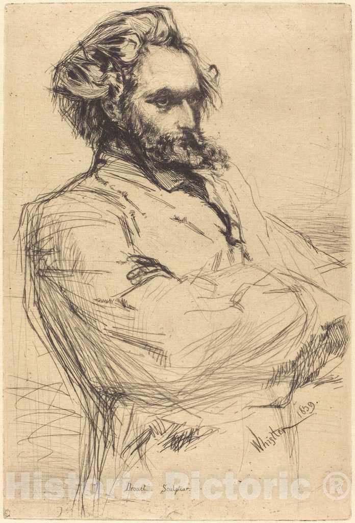 Art Print : James McNeill Whistler, Drouet, 1859 - Vintage Wall Art